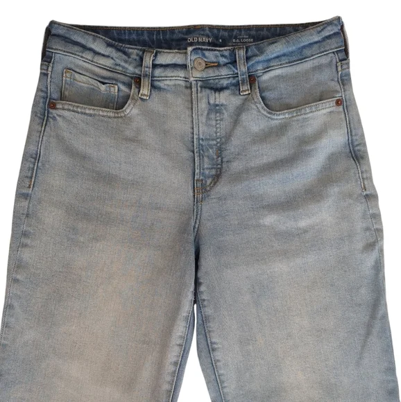 Old Navy High-Rise O.G. Loose Straight Secret-Smooth Pockets Mom Jeans 6 Blue - Picture 8 of 15